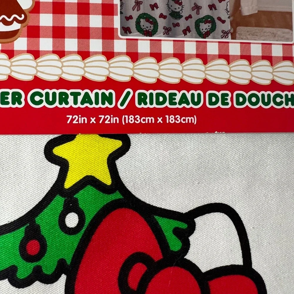 Hello Kitty Christmas Shower Curtain 72 x 72